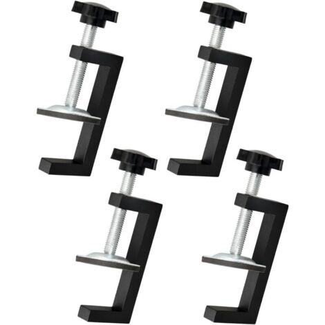 Kit di morsetti da 4 pezzi, intervallo di serraggio 10-57 mm, morsetto a G regolabile, clip di fissaggio per morsetti per lavorazione del legno, accessori per morsetti da tavolo, adatti per fissare le