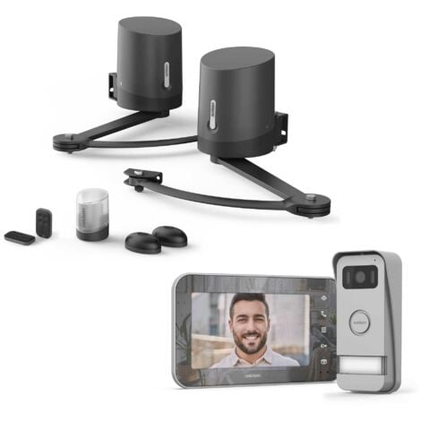 Kit di motorizzazione per cancelli a battente Avidsen ORANE510 fino a 5 m e 500 kg + videocitofono Maya