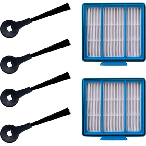 Kit di parti di ricambio compatibile con Shark AV911S EZ IQ R101AE (RV1001AE), IQ R101 (RV1001) AV970 AV993 AV992 Robot Aspirapolvere, Kit 4 spazzole laterali, 2 filtri HEPA