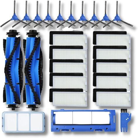 Kit di parti di ricambio da 25 pezzi compatibile con Eufy RoboVac 11S, RoboVac 15C, RoboVac 30, RoboVac 30C, RoboVac 12, RoboVac 35CPrimer/filtro, spazzola laterale, spazzola a rullo/protezione.