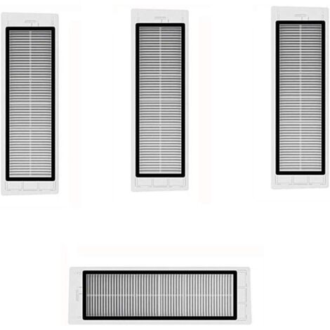 Kit di parti di ricambio S6 Filtro HEPA, spazzola laterale e spazzola a rullo compatibili con Xiaomi MiJia1 1S Roborock S6 S50 Max S51 S55 E20 E25 C10 T60 T65 T65 VV Robot Aspirapolvere (4 filtri HEPA