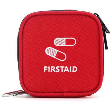 Kit di pronto soccorso portatile Oxford Red per casa, campeggio ed escursionismo - Compatto e resistente per emergenze e pronto soccorso