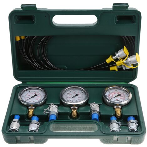 Kit di prova della pressione idraulica per escavatori con raccordo di prova e manometro