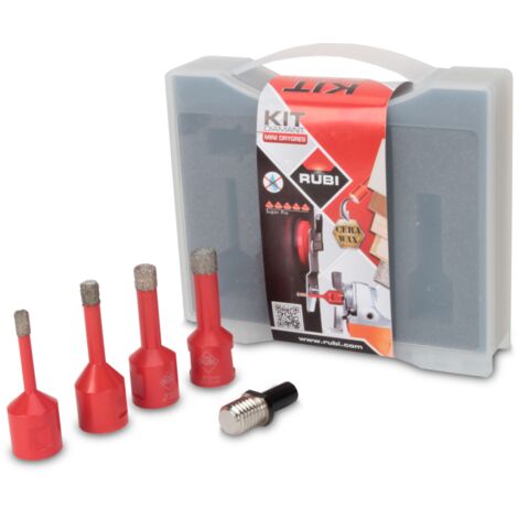Kit di punte diamantate 50938 Mini Drygres D6-8-10-12mm Rubi