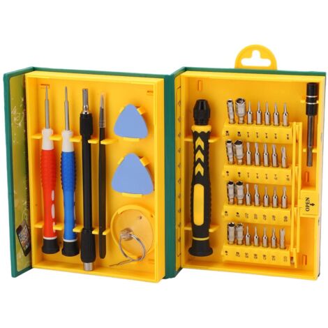 Kit di punte multifunzione con impugnatura per cacciavite da 38 pezzi per macchine di smontaggio - Set di strumenti di precisione per la manutenzione degli strumenti per lo smontaggio del telefono