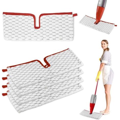 Kit di ricarica per mocio spray Vileda da 5 pezzi, microfibre riutilizzabili 2 in 1 per ricarica mocio spray Vileda 1-2 Max, adatto a tutti i tipi di pavimenti.