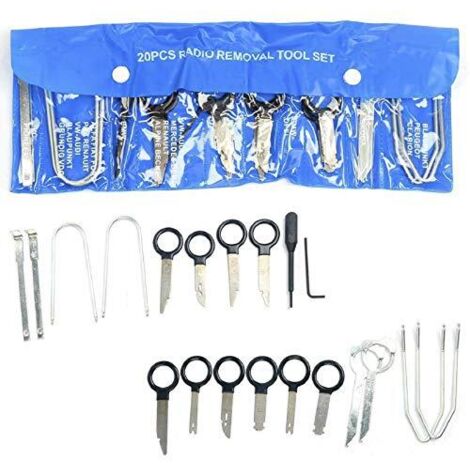 Kit di rimozione autoradio universale da 20 pezzi per strumenti di rimozione autoradio per Mercedes-Benz BMW VW Audi