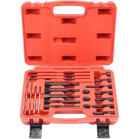 Kit di rimozione candelette per candelette, strumento di rimozione elettrodi, strumento di riparazione auto, kit di strumenti di rimozione danneggiati, strumento di rimozione