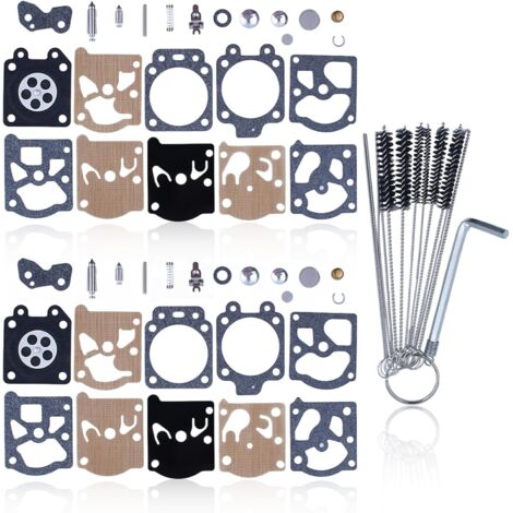 Kit di riparazione carburatore Walbro K20-WAT per motoseghe e tosaerba Husqvarna 55 51 455 460 Rancher, Echo, Poulan Pro e Homelite, con spazzola per la pulizia.