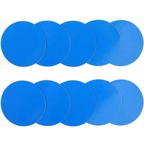 Kit di riparazione da 10 toppe per piscine gonfiabili subacquee, per spa, materassini, galleggianti e rivestimenti in PVC per materassini gonfiabili, tende e rivestimenti per piscine - (Rotazione, aut