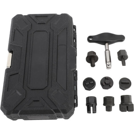 Kit di riparazione del tappo di scarico della coppa dell'olio, set di utensili portatili multiuso per la plastica, 9 pezzi.