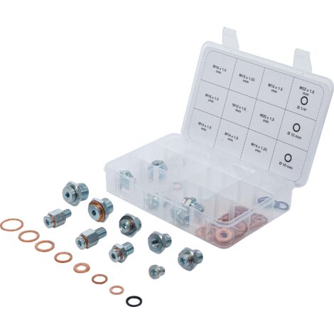 Kit di riparazione del tappo di scarico dell'olio 63 pz