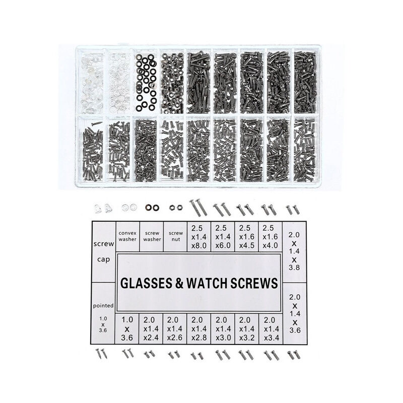 Kit di riparazione occhiali, kit viti e dadi da