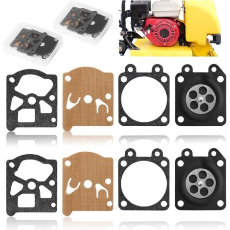 Kit di riparazione per diaframma e guarnizione del carburatore in 2 pezzi, compatibile con carburatore WA WT, sostituisce D10-WTA, per motoseghe, decespugliatori, soffiatori, dimensioni 4x4 cm