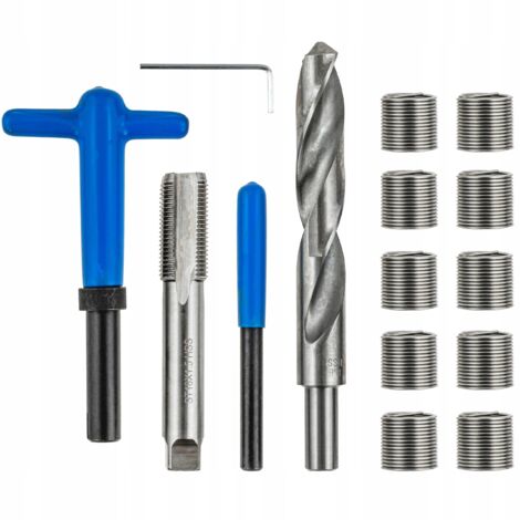 Kit di riparazione per filettature M18x1.5 per filettature rotte con 10 molle
