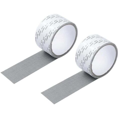 Kit di riparazione per finestre Ulisem, nastro in fibra di vetro, nastro per riparazione porte, kit di riparazione fori per porte a zanzariera, 2 pezzi (N)