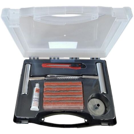 Kit di riparazione per pneumatici tubeless, per forature di auto, moto e mountain bike.