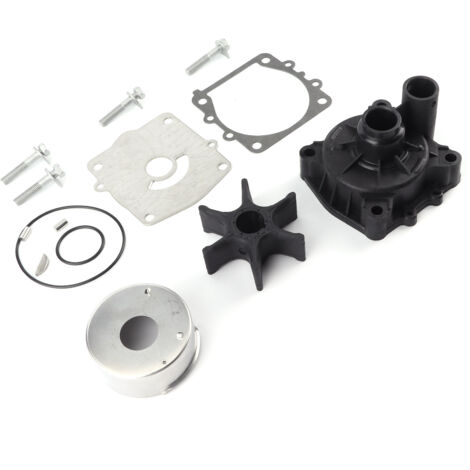 Kit di riparazione per turbina della pompa dell'acqua in gomma e acciaio inossidabile di grado marino, lunga durata, per motori V6 150/175/200/225/250/300, completo di 14 pezzi per la manutenzione.