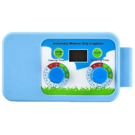 Kit di sistema di irrigazione a goccia automatico KZQ, alimentato a batteria o tramite USB, con timer elettronico, tubo di irrigazione e gocciolatori per aiuole, patio, giardino, piante, vacanze