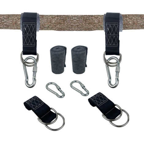 Kit di sospensione per altalena sugli alberi KZQ, cinghia per altalena sugli alberi, perfetto per altalene sugli alberi e amache, installazione facile e veloce