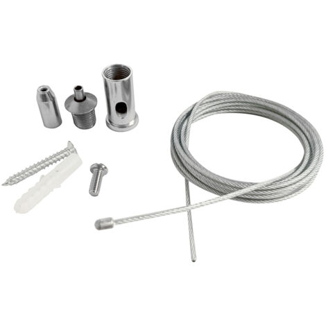 Kit di sospensione SOGI LAM-KIT - per montaggio sospeso lampade e pannelli LED - cavo 2 metri - 1 pezzo