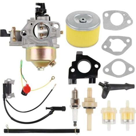 Kit di sostituzione del carburatore per tosaerba GX340 con bobina di accensione per Honda GX390, GX 390, GX 340 13 CV, 11 CV, GX340U1, GX340R1, GX340K1, WT40XK1, WT40XK2, sostituisce il pezzo n. 16100
