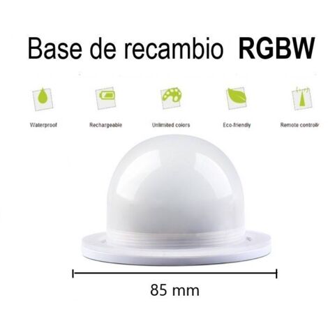 Kit di sostituzione per sfera luminosa RGBW 3W ricaricabile per esterni