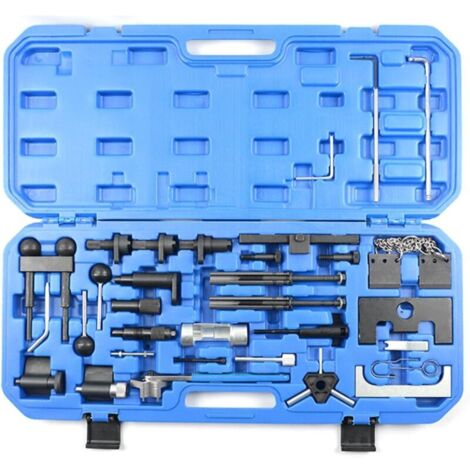 Kit di strumenti di fasatura KZQ, strumento meccanico per auto, per Audi/VW 1.2 1.4 1.9 2.0, strumento di regolazione, sostituzione della cinghia di distribuzione, strumento di rivettatura e separazio