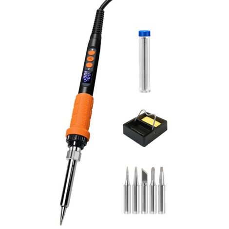 Kit di strumenti per stampante 3D, accessori per stampante 3D, kit saldatore da 90 W con controllo digitale della temperatura, punte per saldatore, inserti filettati M3