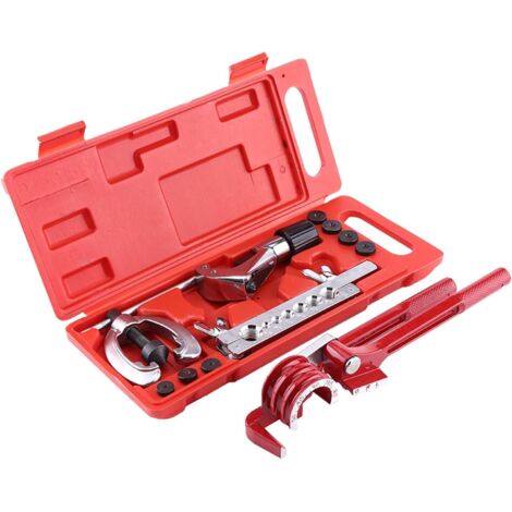 Kit di strumenti per svasare, Strumento per svasare tubi, Strumento per svasare tubi freno, Kit di svasatura tubi da 11 pezzi, Kit di riparazione tubo carburante freni con strumento di piegatura