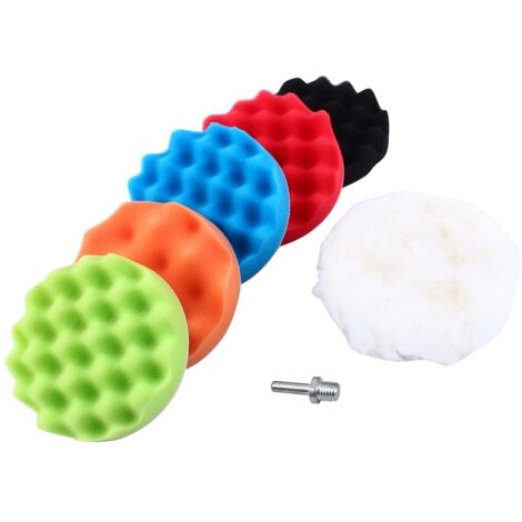 Kit di tamponi per lucidatura per lucidatura a spugna da 7 pollici da 4 pollici, adattatore per trapano M10 per lucidatore per auto
