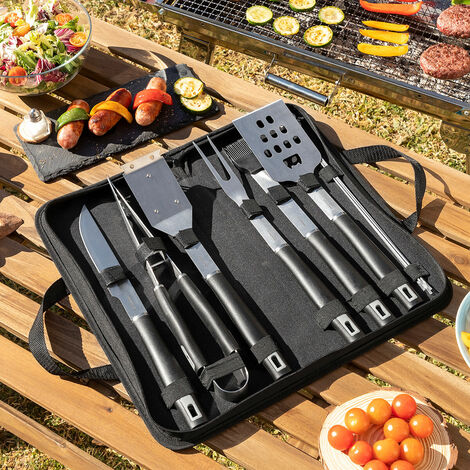 COLTELLI DA BISTECCA PZ.6 NERI PREMIUM COLTELLO CARNE BRACERIA BBQ IN  OFFERTA SU OPIROS