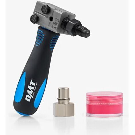 Kit di utensili per doppia svasatura per tubi freno per autoveicoli SAE da 3/16" a 45 gradi Kit di utensili per svasatura per tubi in rame, acciaio e nichel