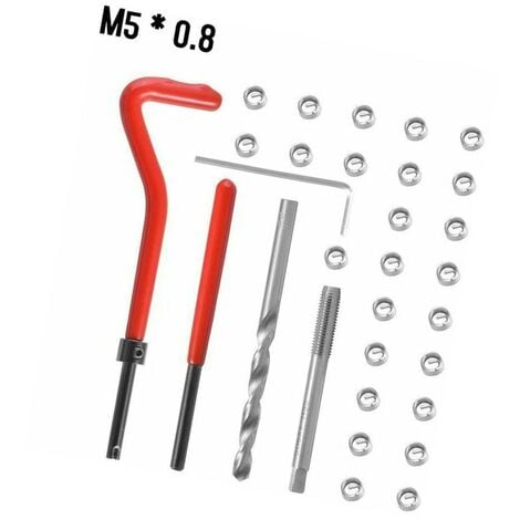 Kit d’insertion de réparation de fil métrique M5 M6 M8 M10 M12 M14 Helicoil Car Pro coil tool M50.8 (30pcs)