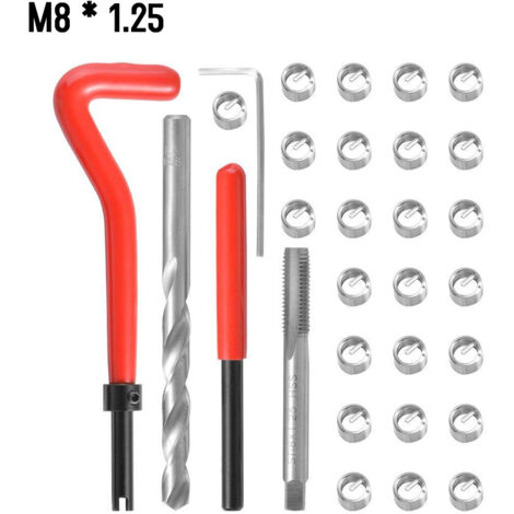 Kit De 30 Inserts De Réparation Filetés En Acier - Tailles M8, M10, M12 - Pour Réparer Les Filets Endommagés