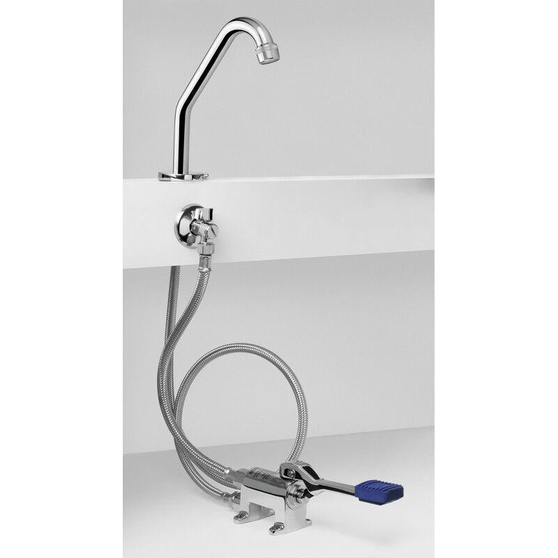 Kit d'installation complet avec robinet à pied et bec verseur Idral