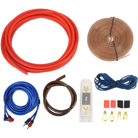 Kit d'installation d'amplificateur de puissance pour voiture, câbles audio 4GA, câblage pour haut-parleur de subwoofer