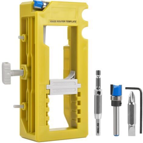 Kit d'installation de charnière de porte à mortaiser pour charnières de porte robustes - Kit d'installation de serrure de porte - Convient pour une longueur de 7,6 à 12,7 cm, rayon de 0,6 cm ou