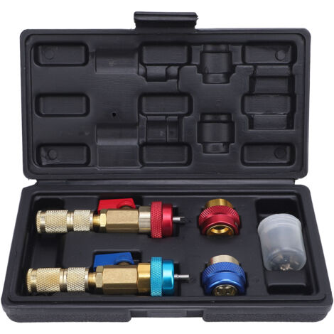 Kit d'installation de retrait rapide de noyau de Valve R134A, outil de retrait de courant alternatif haute et basse pression en laiton et acier inoxydable pour système de climatisation de voiture