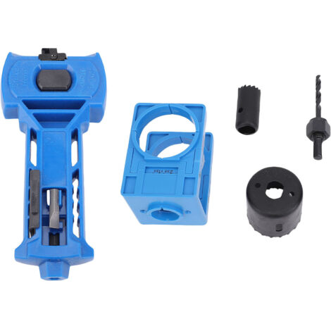 Kit d'installation de serrure de porte, scie cloche et outil de mortaiseuse pour portes de 1-3/8 pouces et 1-3/4 pouces d'épaisseur, bleu