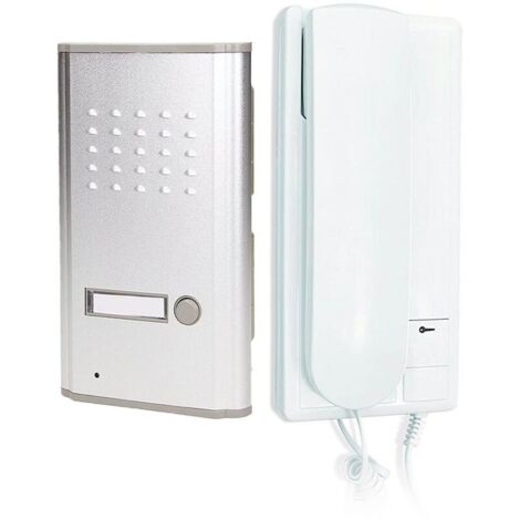 KIT D'INTERPHONIE UNIFAMILIALE 2 FILS COMBINé INTéRIEUR OUVRE PORTAIL EXTéRIEUR