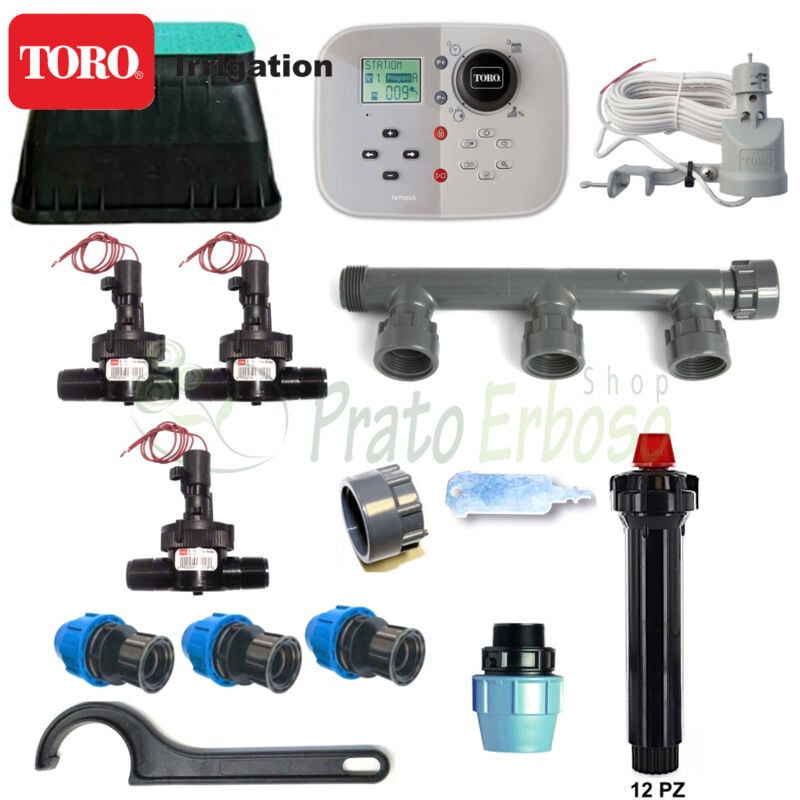 Kit d'irrigation 3 zones 24V Toro Tempus avec arroseurs