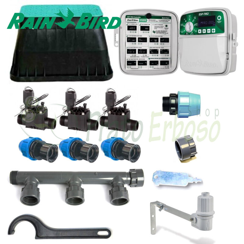 Rain Bird - Kit d'arrosage 3 zones avec programmateur extérieur