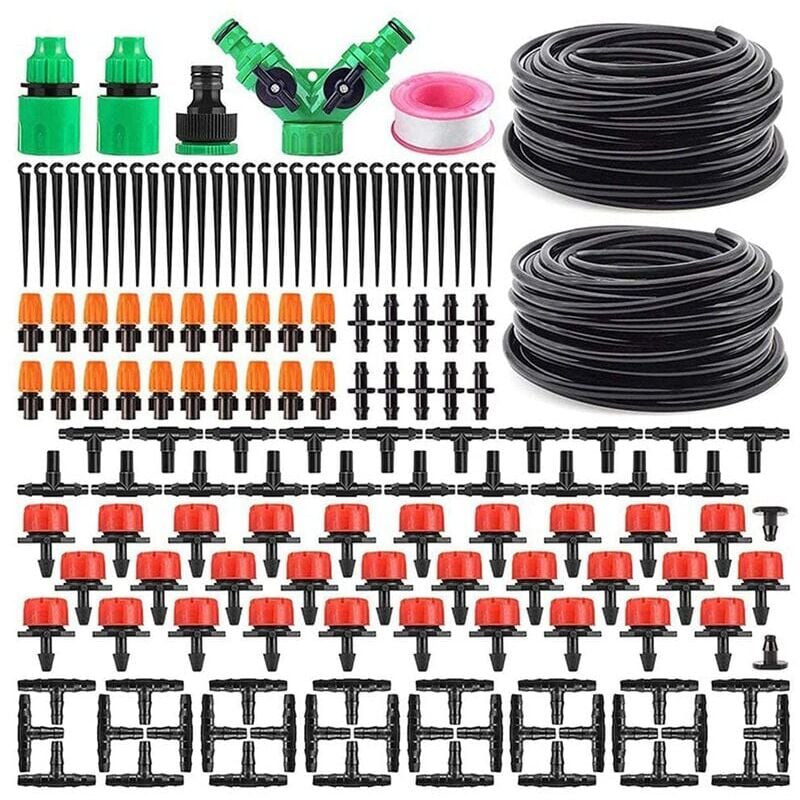 Kit d'irrigation de jardin, , 30M Goutte à Goutte Jardin Système d'Arrosage Pour Jardin, Pelouse, Paysage, Potager