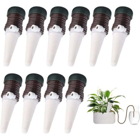Kit D'irrigation Goutte à Goutte Automatique pour Plantes Filaire, Kit D'irrigation Goutte à Goutte en Céramique Automatique pour Plantes (10) Accessoire et raccord goutte à goutte