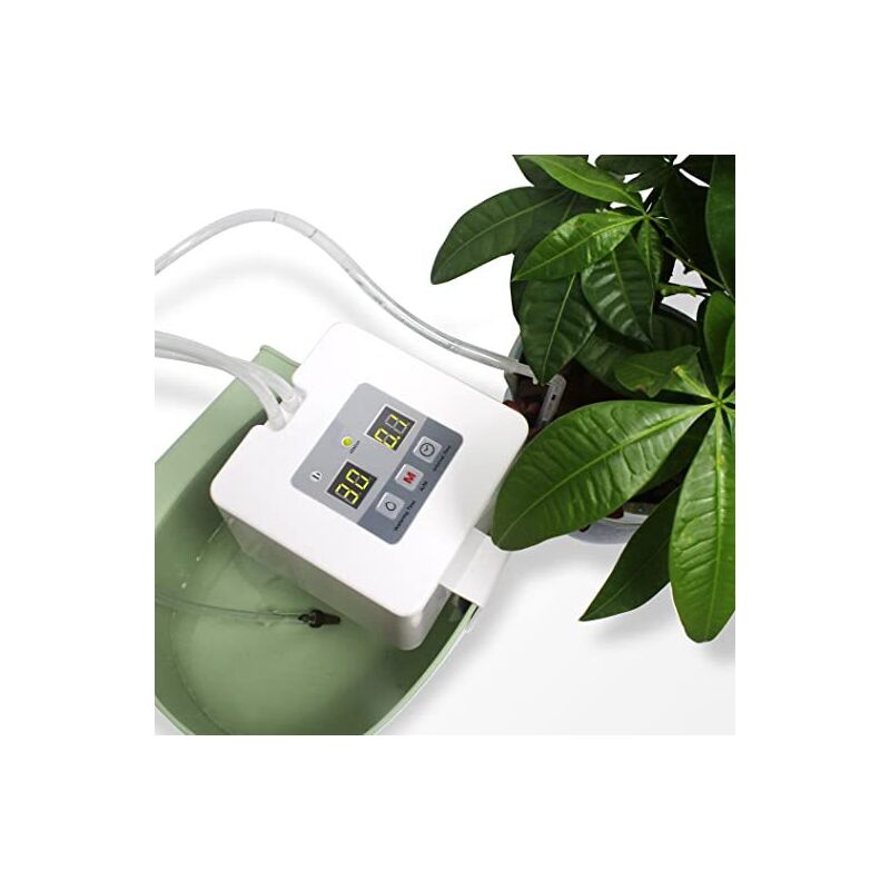 Kit d'irrigation goutte à goutte automatique, système d'arrosage automatique avec minuterie d'arrosage électronique de 30 jours pour 10 plantes en