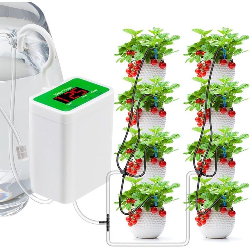 Tonchean - Kit d'irrigation goutte à goutte automatique, système d'irrigation automatique avec filtre pour plantes d'intérieur, chargement usb, kit