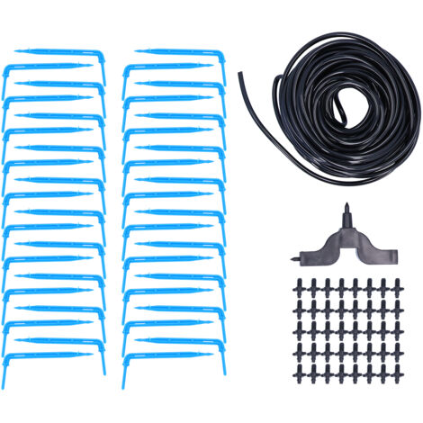Kit d'irrigation goutte à goutte, ensemble de tuyaux d'arrosage de 15m, accessoire de semis pour serre de jardin