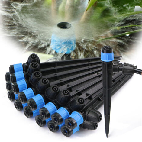 Kit d'irrigation goutte à goutte, plastique,Tête d'irrigation goutte à goutte à 8 trous pour plantation en pleine terre d'arbres fruitiers de 13 cm, 50 pièces par paquet