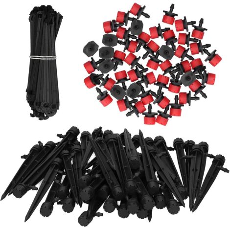 Kit d'irrigation goutte à goutte professionnel à insérer dans le sol avec tiges de 4,3 pouces et goutteurs de 5,2 pouces